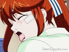 Appealing redhead hentai unspecified acquiring